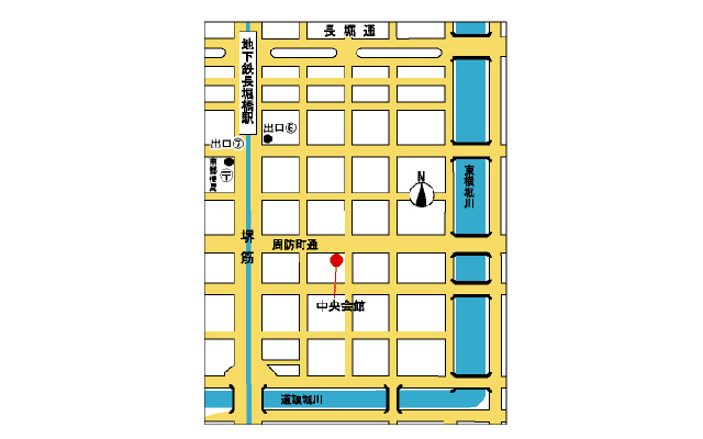 中央会館 位置図